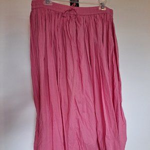 Pink cotton crinkle skirt
